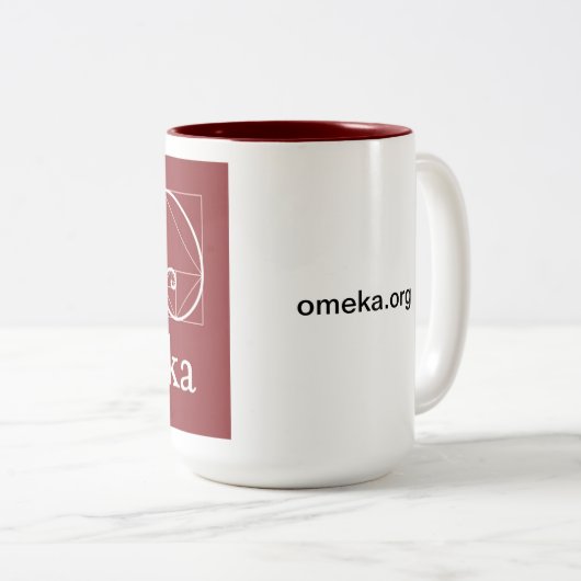 Omeka-mok Tweekleurige Koffiemok (Voorkant rechts)