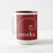 Omeka-mok Tweekleurige Koffiemok (Voorkant links)
