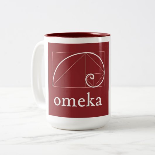 Omeka-mok Tweekleurige Koffiemok (Voorkant links)