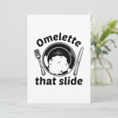 Omelet Die Slipt Bedankkaart (Staand voorkant)
