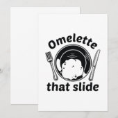 Omelet Die Slipt Bedankkaart (Voorkant / Achterkant)