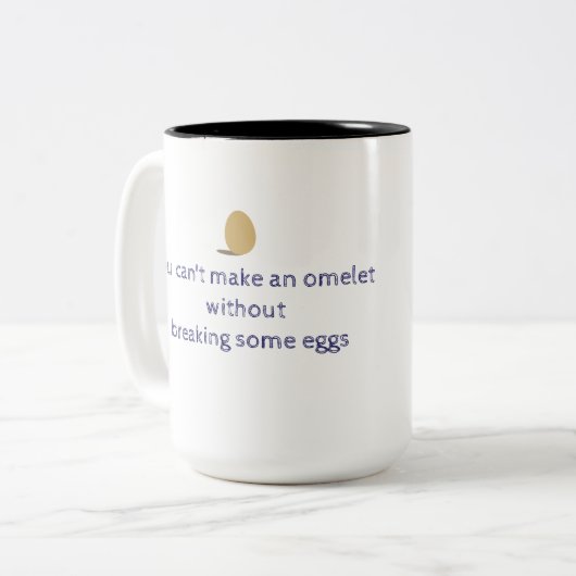 Omelet Name Persoonlijke Mok met tweetone koffie (Voorkant links)