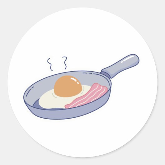 Omelet Ronde Sticker (Voorkant)