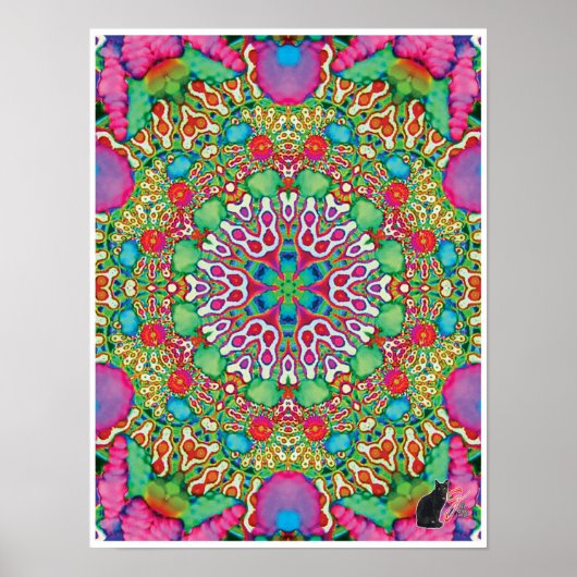 Omen Kinetic Collage Kaleidoscope Poster (Voorkant)