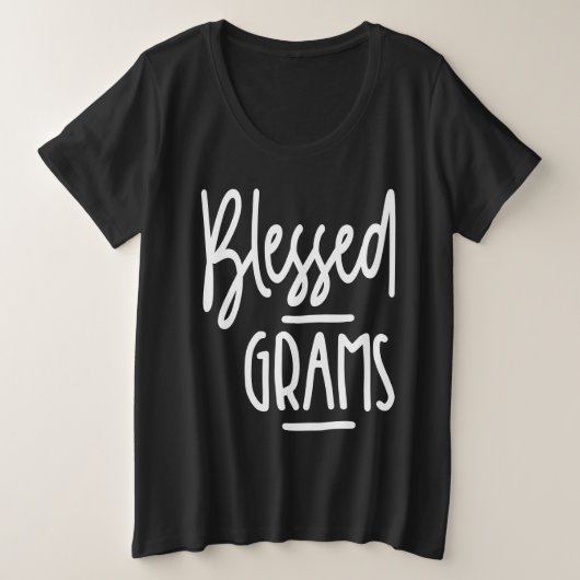 Omens Blessed Grams Grandma Gift Grote Maat T-shirt (Design voorkant)