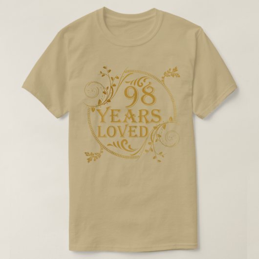 Omens moeder grootma 98ste verjaardag 98 jaar oud t-shirt (Design voorkant)