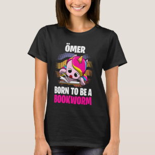Ömer geboren om een boekenwurm gepersonaliseerd t-shirt