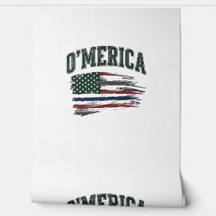 O'Merica Vintage Geschaafde Vlag Overhemd Ontwerp_ Behang