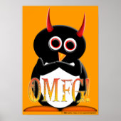 OMFG! Grappig Evil Penguin Poster (Voorkant)
