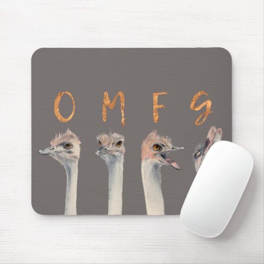 OMFG-struisvogels Muismat (Met muis)