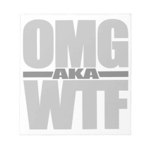 OMG, aangepast WTF-blocnote Notitieblok