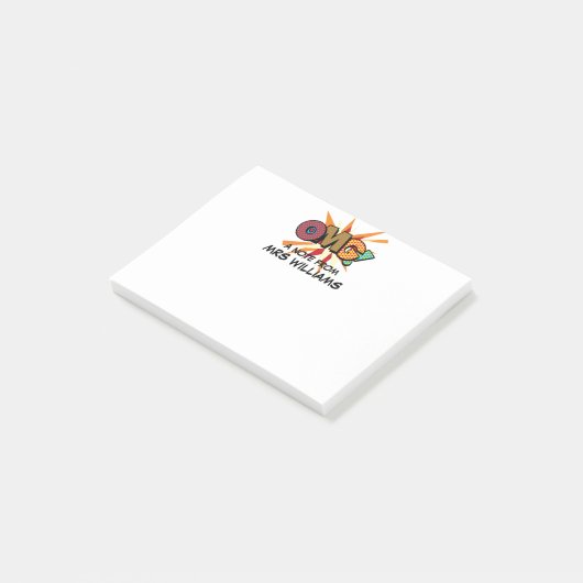 OMG Aangepaste naam Leuk Modern stripboek Post-it® Notes (Schuin)