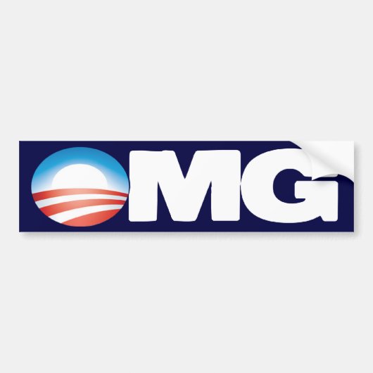 OMG Anti Obama Bumpersticker (Voorkant)