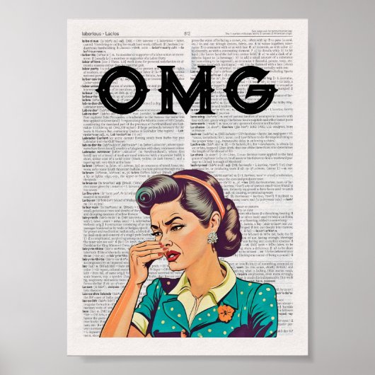 OMG Badkamer ART -humor Poster (Voorkant)