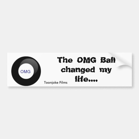 OMG Ball Bumpersticker (Voorkant)