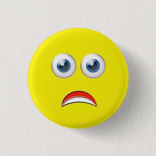 OMG bange emoji Ronde Button 3,2 Cm (Voorkant)