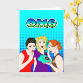 OMG Big News of Gossip Gezegde Hallo vriendschap Kaart (Gele Bloem)