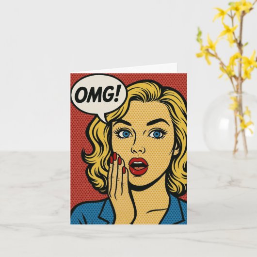 OMG Birthday Card Kaart (Gele Bloem)