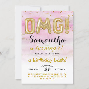 OMG! Birthday Confetti Uitnodiging