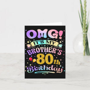 Omg Broers 80ste Verjaardag Gelukkig 80 Jaar Kaart