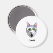 OMG! CAT "Wat heeft hij gezien?" Magneet (Voorkant / Achterkant)
