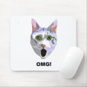 OMG! CAT "Wat heeft hij gezien?" Muismat (Met muis)