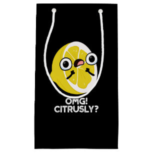 OMG Citrusl Funny Fruit Citrus Woordspeling Donker Klein Cadeauzakje