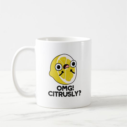 OMG Citrusly Funny Fruit Citrus Pun Koffiemok (Links)