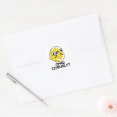 OMG Citrusly Funny Fruit Citrus Pun Ronde Sticker (Envelop)