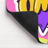 OMG Cool pop art Kleurrijke geruite Paarse Roze Muismat (Hoek)