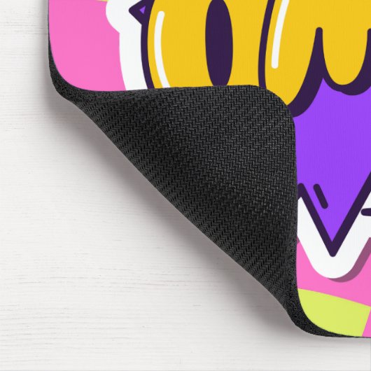 OMG Cool pop art Kleurrijke geruite Paarse Roze Muismat (Hoek)