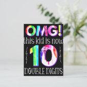 OMG! Deze Kid Is Nu 10 Dubbele Cijfers Verf Druppe Briefkaart (Staand voorkant)