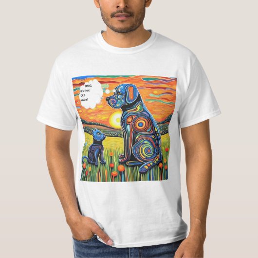 OMG, die kat weer T-shirt (Voorkant)