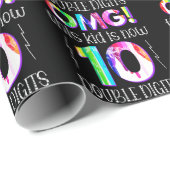 OMG! Dit Kind is nu 10 dubbelcijferige verfdrukkin Cadeaupapier (Rol Hoek)