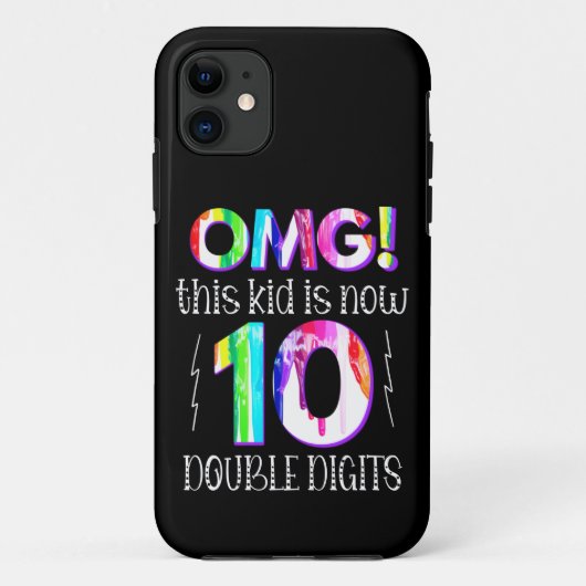 OMG! Dit Kind is nu 10 dubbelcijferige verfdrukkin Case-Mate iPhone Case (Achterkant)
