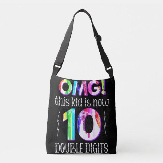 OMG! Dit Kind is nu 10 dubbelcijferige verfdrukkin Crossbody Tas (Voorkant)