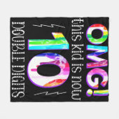 OMG! Dit Kind is nu 10 dubbelcijferige verfdrukkin Fleece Deken (Voorkant (Horizontaal))