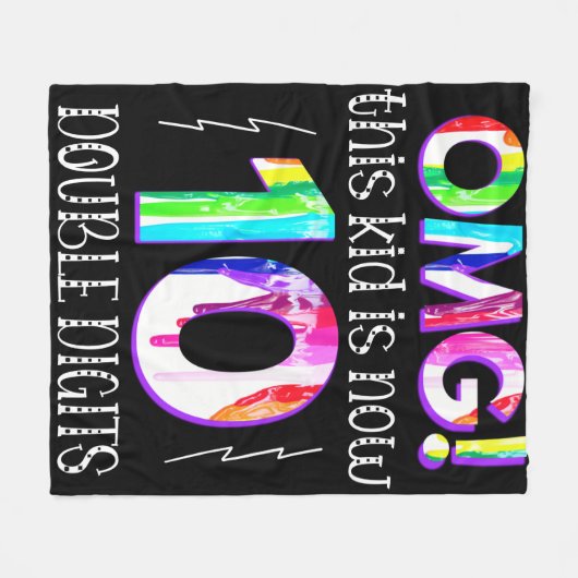 OMG! Dit Kind is nu 10 dubbelcijferige verfdrukkin Fleece Deken