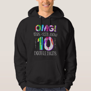 OMG! Dit Kind is nu 10 dubbelcijferige verfdrukkin Hoodie
