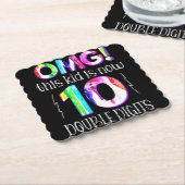 OMG! Dit Kind is nu 10 dubbelcijferige verfdrukkin Kartonnen Onderzetters (Gebogen)