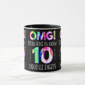 OMG! Dit Kind is nu 10 dubbelcijferige verfdrukkin Mok (Midden)