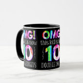 OMG! Dit Kind is nu 10 dubbelcijferige verfdrukkin Mok (Voorkant links)