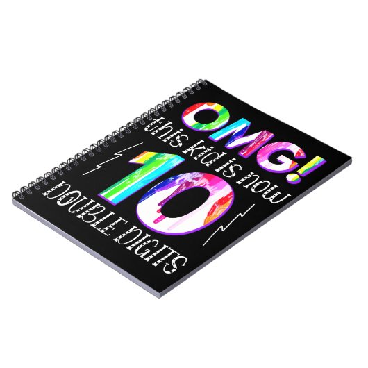 OMG! Dit Kind is nu 10 dubbelcijferige verfdrukkin Notitieboek (Linkerzijde)