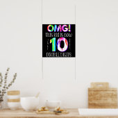 OMG! Dit Kind is nu 10 dubbelcijferige verfdrukkin Poster (Keuken)