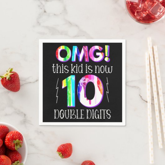 OMG! Dit Kind is nu 10 dubbelcijferige verfdrukkin Servet (Insitu)