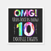 OMG! Dit Kind is nu 10 dubbelcijferige verfdrukkin Servet (Voorkant)