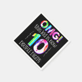 OMG! Dit Kind is nu 10 dubbelcijferige verfdrukkin Servet (Hoek)