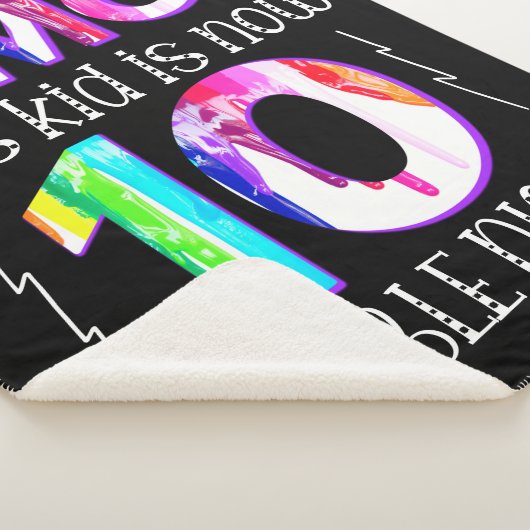 OMG! Dit Kind is nu 10 dubbelcijferige verfdrukkin Sherpa Deken (3/4)