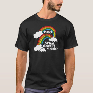 OMG Dubbele regenboog wat het betekent T-shirt