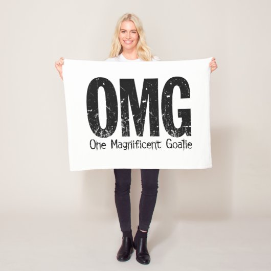 OMG: Een magnifieke Goalie (Hockey) Fleece Deken (In situ)